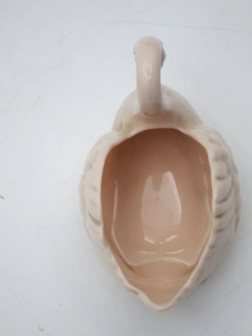 Vintage Lenox Pink Swan Figurine Small Porcelain Swan Green Stamp